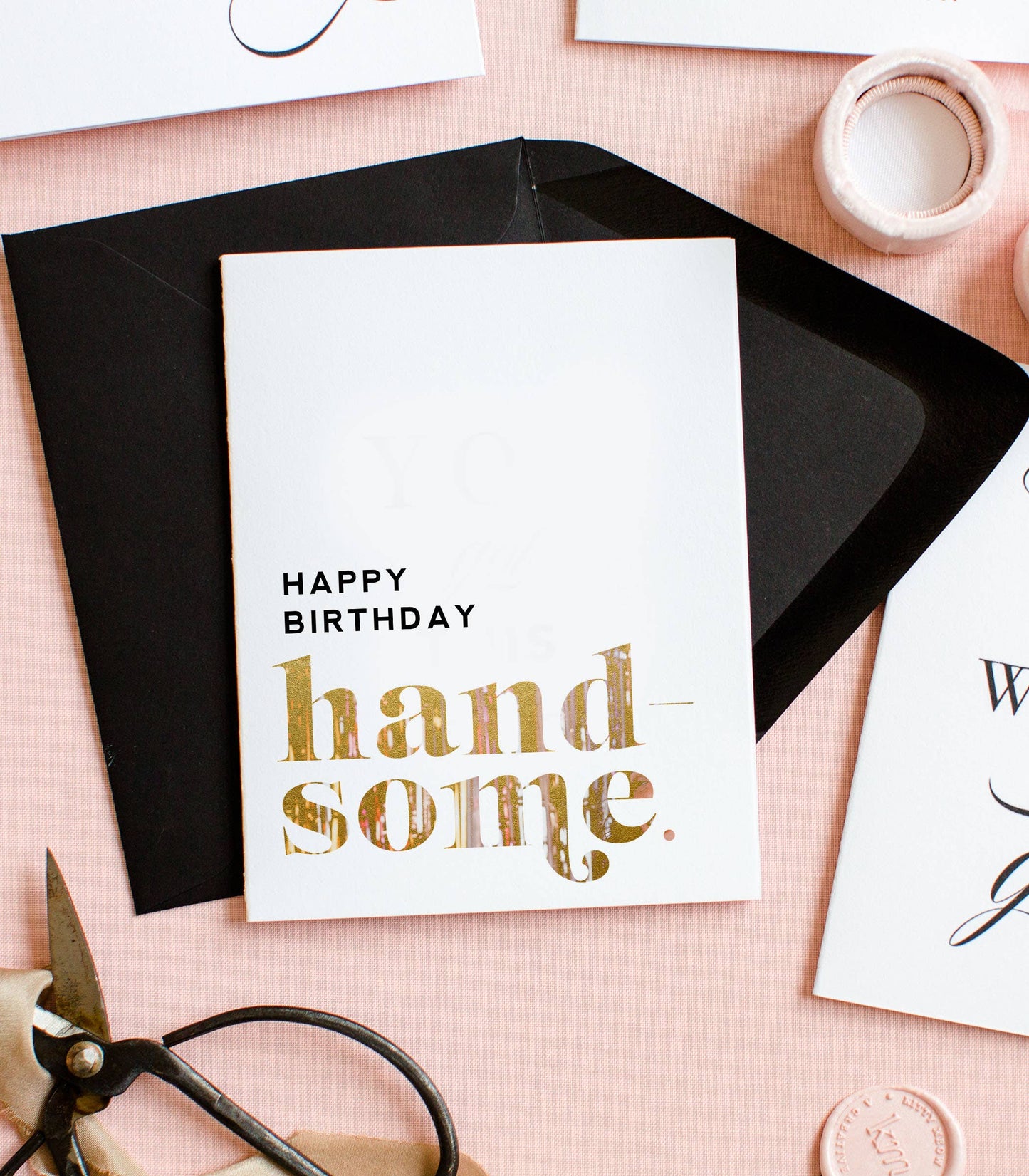 Happy Birthday Handsome - Stylish Greeting Card for Men