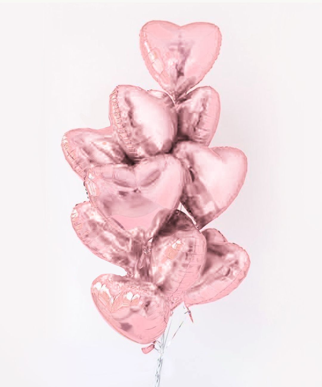 A Dozen Red Hearts Foil Balloon Bouquet