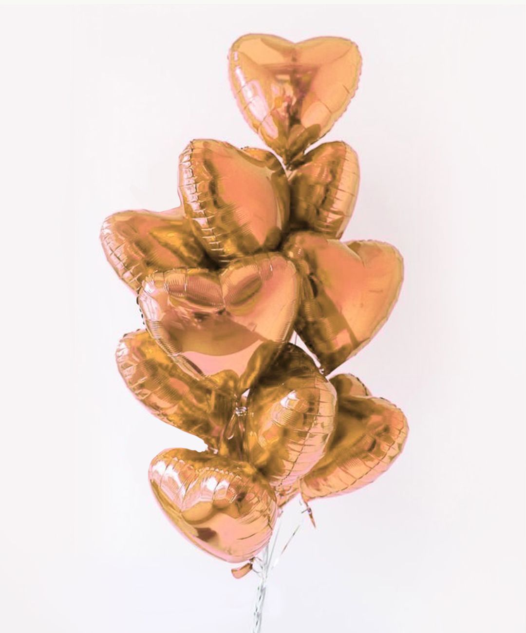 A Dozen Red Hearts Foil Balloon Bouquet